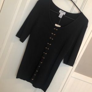 Black dress fashion top